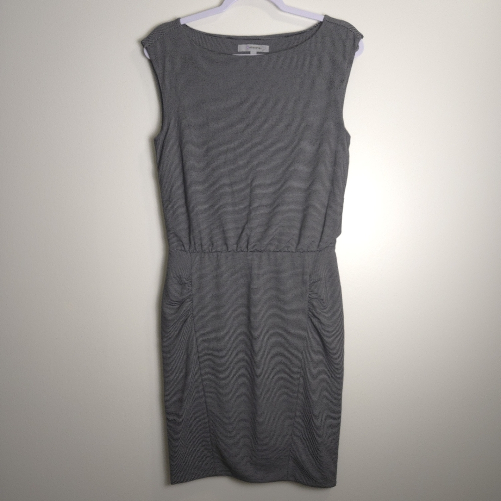 ATHLETA Micro Stripes Ruched‎ Sleeveless Dress XS